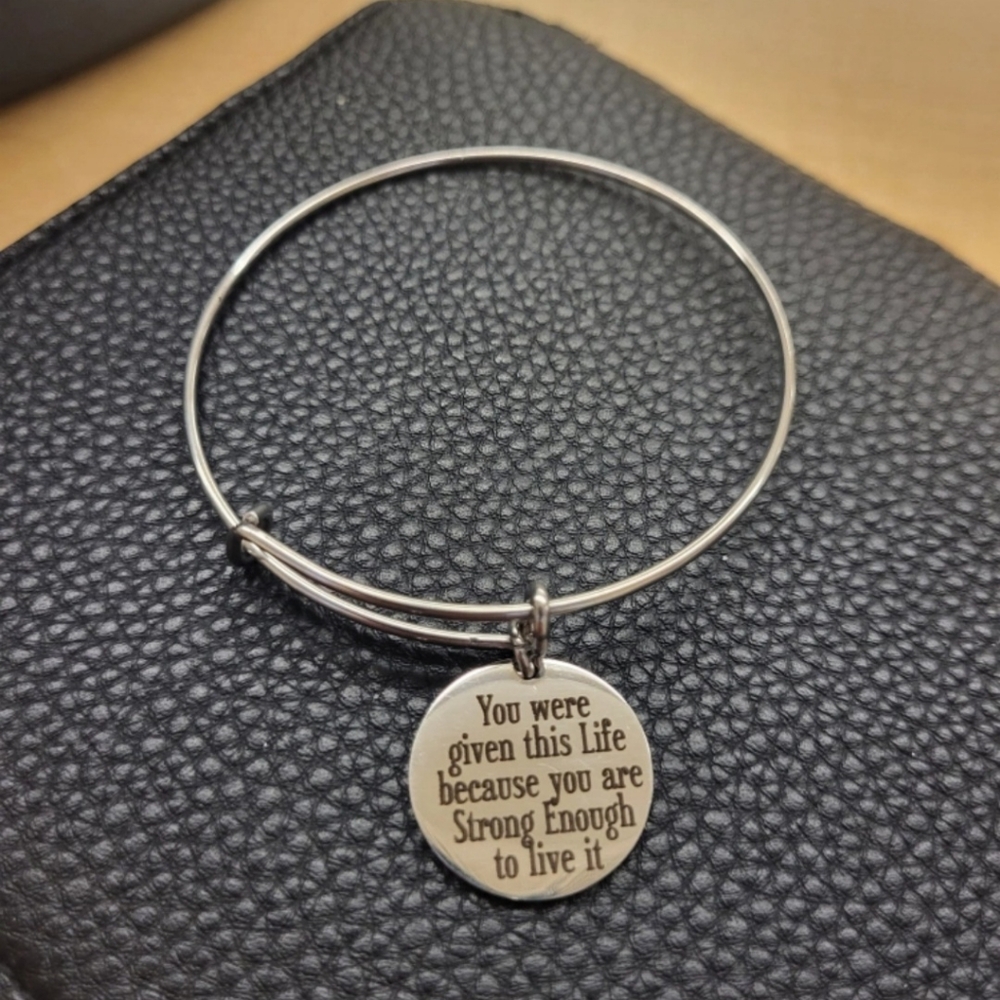 Pink Box Solid StainlessSteel Bangle-Strong enough